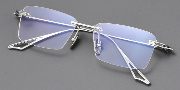 rimless glasses