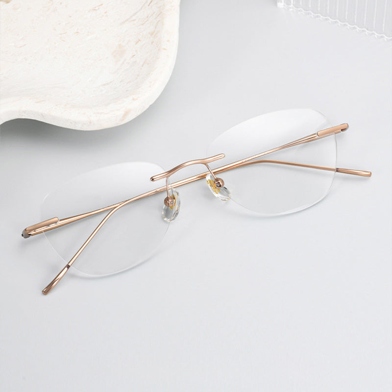 Minimalist Rimless Glasses 124203Y