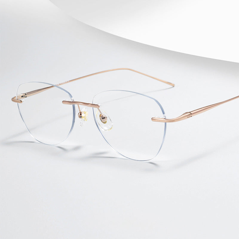 Minimalist Rimless Glasses 124203Y