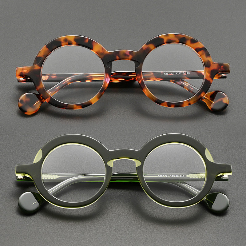 Acetate Retro Americana Circular Glasses Frames 1267