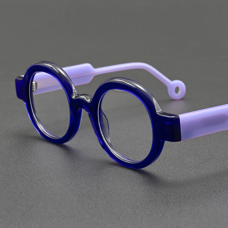 Acetate Retro Americana Circular Glasses Frames 1276