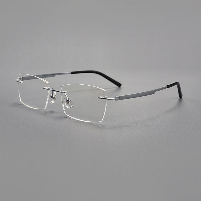 Rectangular Angular Optical Rimless Glasses 15801