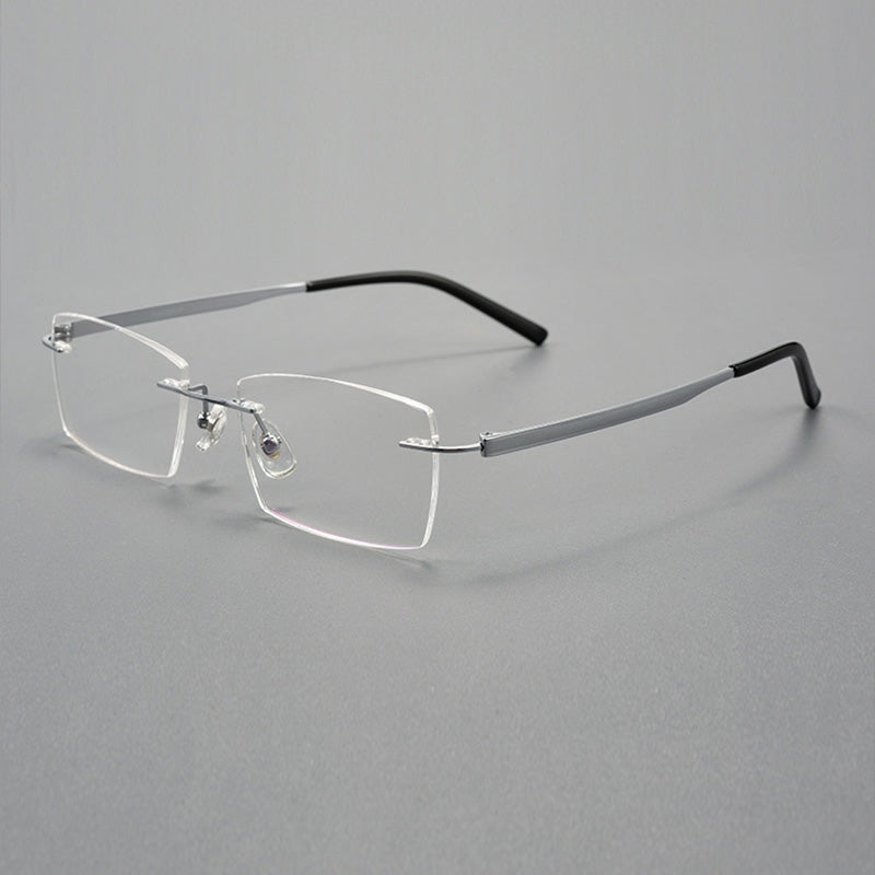 Rectangular Angular Optical Rimless Glasses 15802