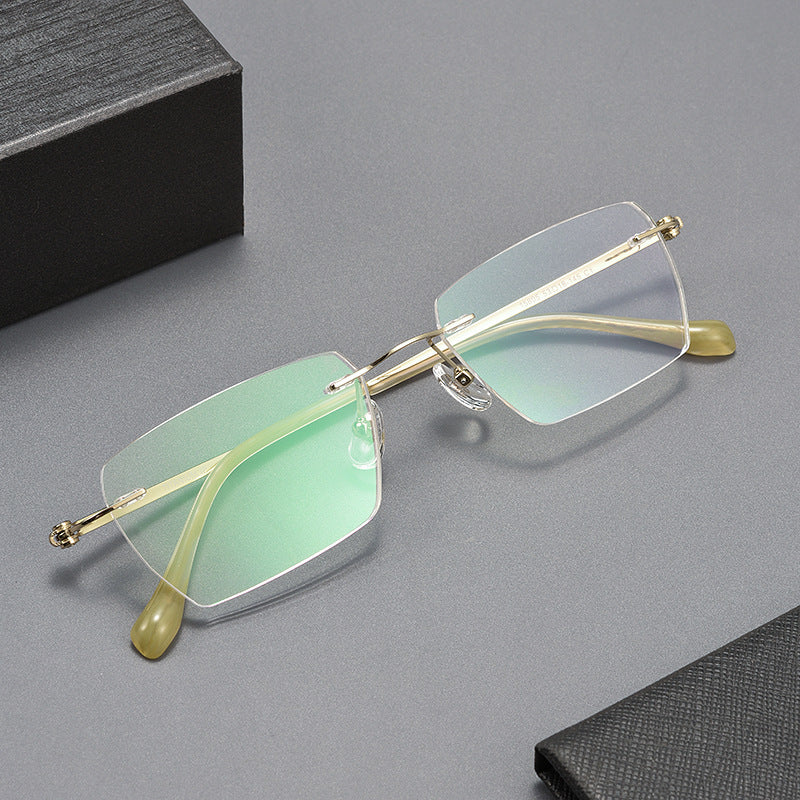 Rectangular Angular Optical Rimless Glasses 15805