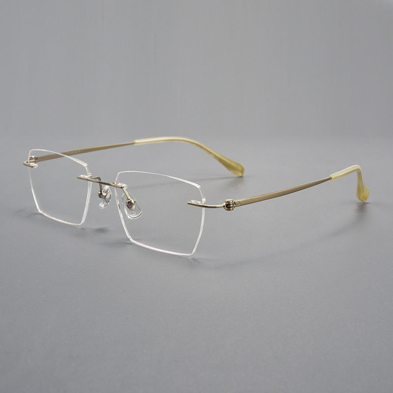 Rectangular Angular Optical Rimless Glasses 15805