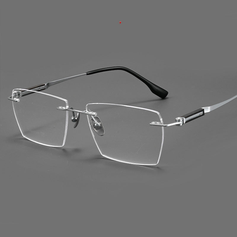 Luxury Wood Accents Rimless Glasses 18330T