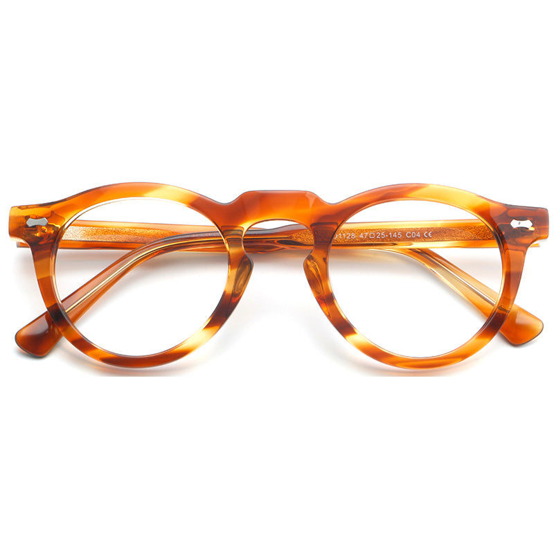 Oval Acetate Full Rim Prescription Glasses Spectacles Frames 1128