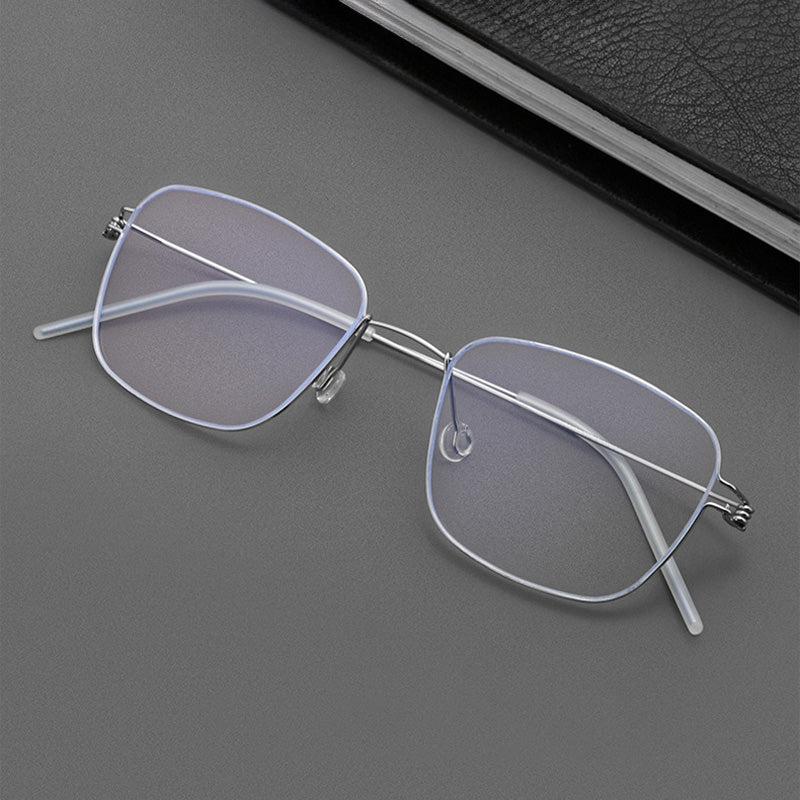 Super light Rectangle Titanium Metal Full Rim Prescription Glasses Spectacles Frames Unisex HYD0171Y