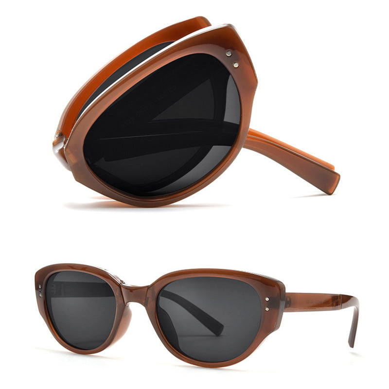 TR Full Rim Cateye Folding Sunglasses 19529Z