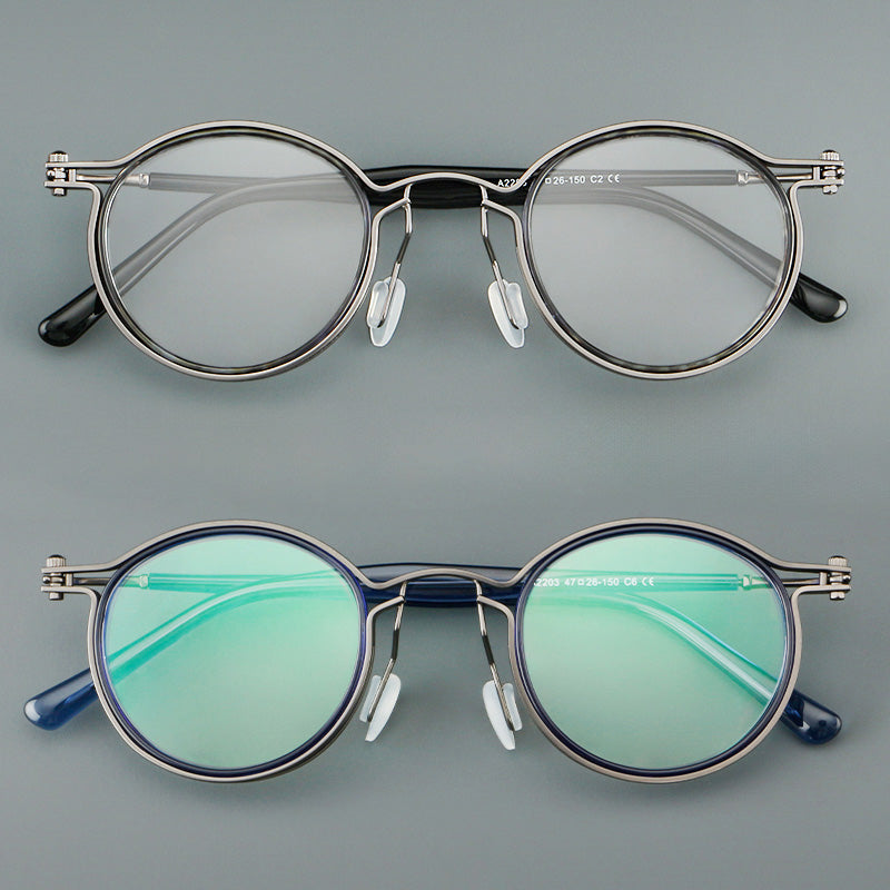 Oval TR Metal Glasses Prescription Eyewear Frames 2203
