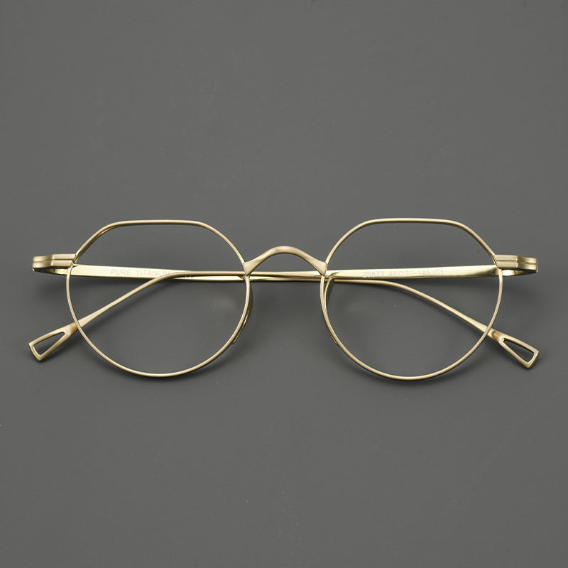 Oval Titanium Full Rim Prescription Eyeglasses Spectacles Frames Suitable For High Myopia 20873Y