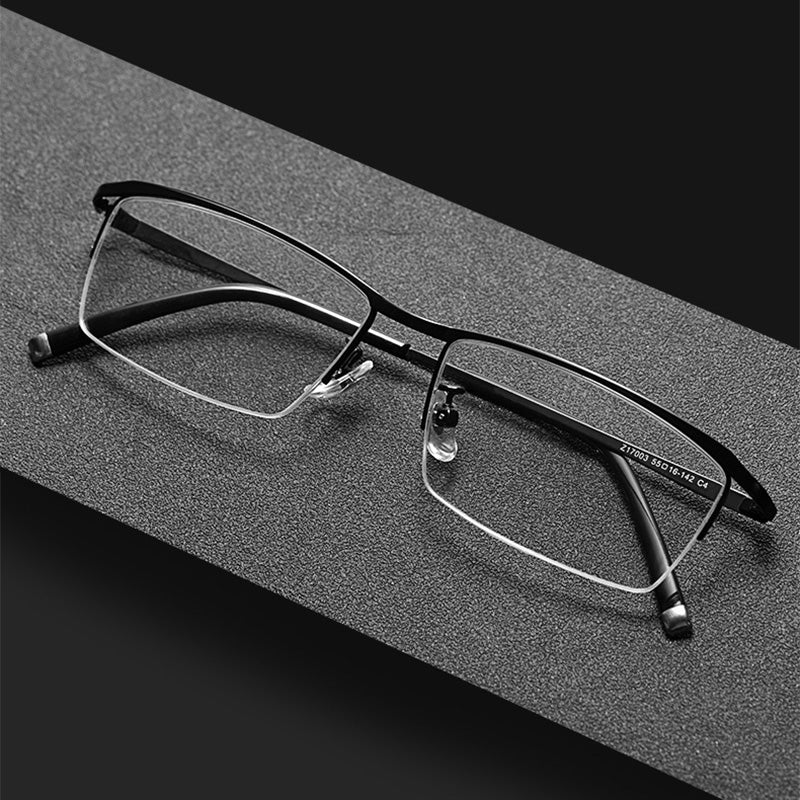 Rectangle Metal Half Rim Prescription Glasses Spectacles Frames Unisex Z17003