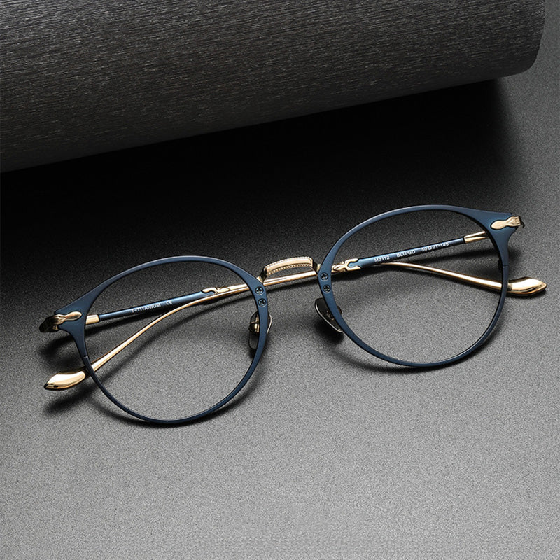 Titanium Metal Cateye Full Rim Prescription Spectacles Unisex M3112