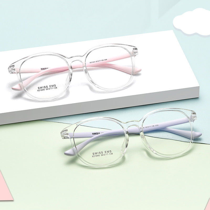 Oval Kids’ TR Full Rim Prescription Glasses Spectacles Frames X21040R