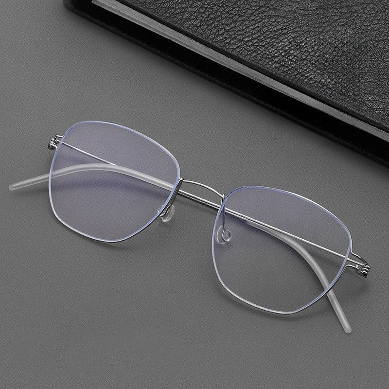 Super light Rectangle Titanium Metal Full Rim Prescription Glasses Spectacles Frames Unisex HYD0166Y