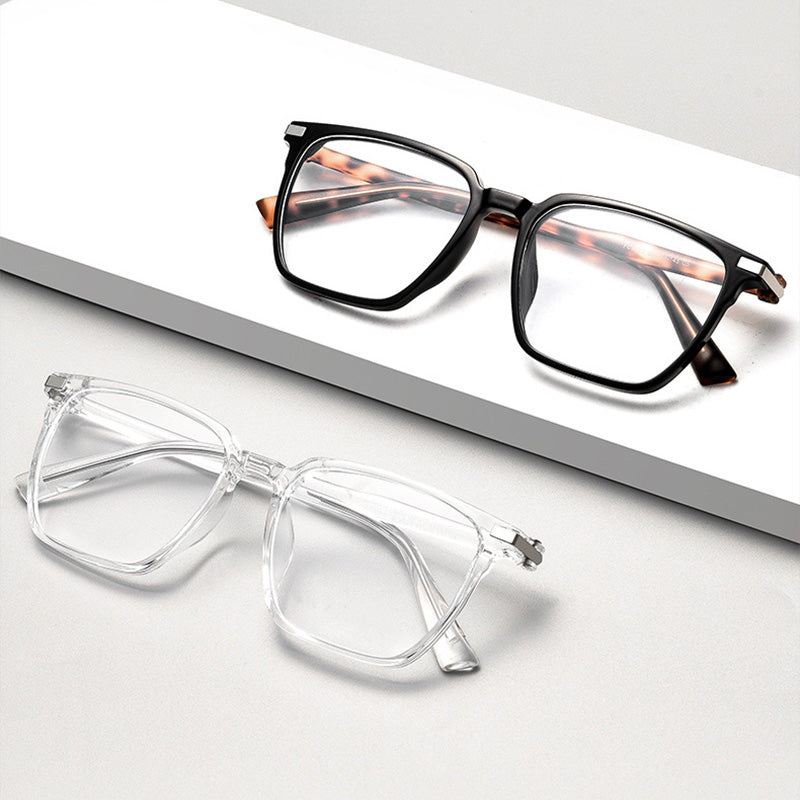 Rectangle TR Plastic Full Rim Prescription Glasses Unisex 9013CF