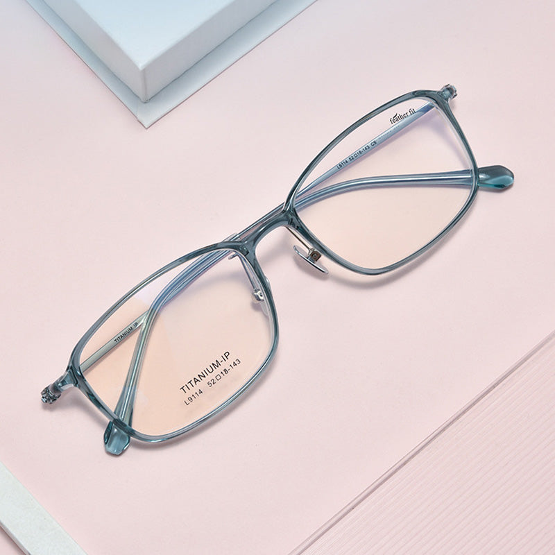 Fashion Rectangle Shape Full Rim Plastic Prescription Spectacles Unisex L9114Y