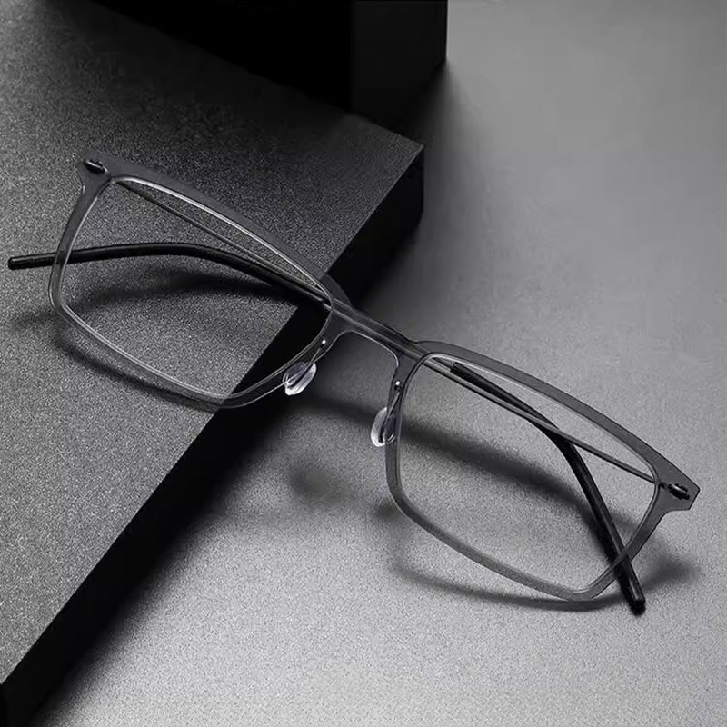Industrial Style Titanium & TR90 Wayfarer Full Rim Prescription Spectacles Eyeglasses Frames 6528HS