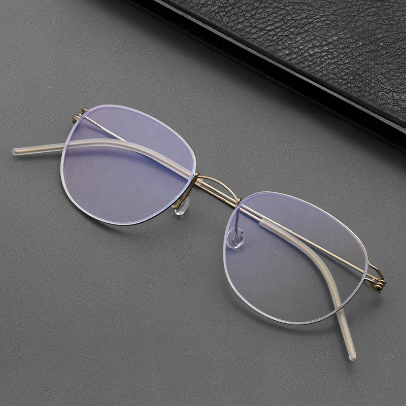 Super light Oval Titanium Metal Full Rim Prescription Glasses Spectacles Frames Unisex HYD0165Y