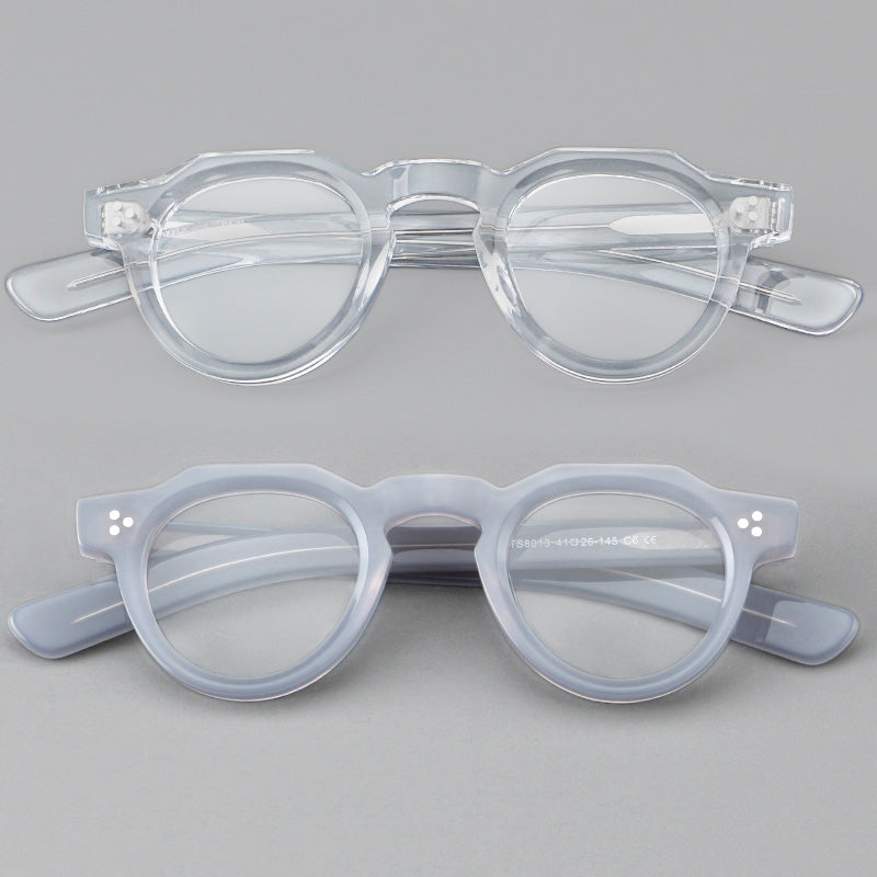 Crown Panto Acetate Full Rim Prescription Glasses Spectacles Frames 8013