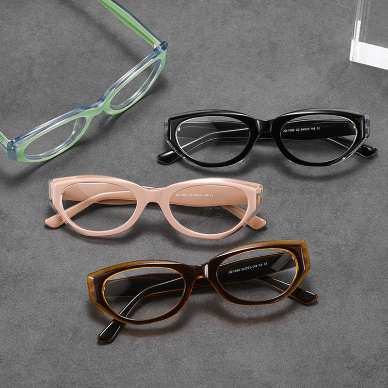 Cat Eye Acetate Full Rim Prescription Glasses Spectacles Frames JQ1050