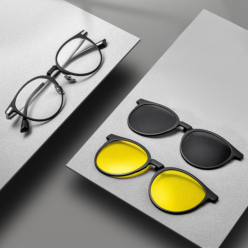 Magnetic Clip On Sunglasses for Prescription Glasses Y9016