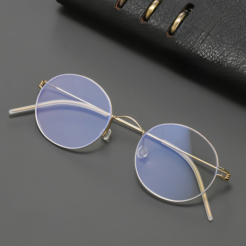 Super light Oval Titanium Metal Full Rim Prescription Glasses Spectacles Frames Unisex HYD0163Y
