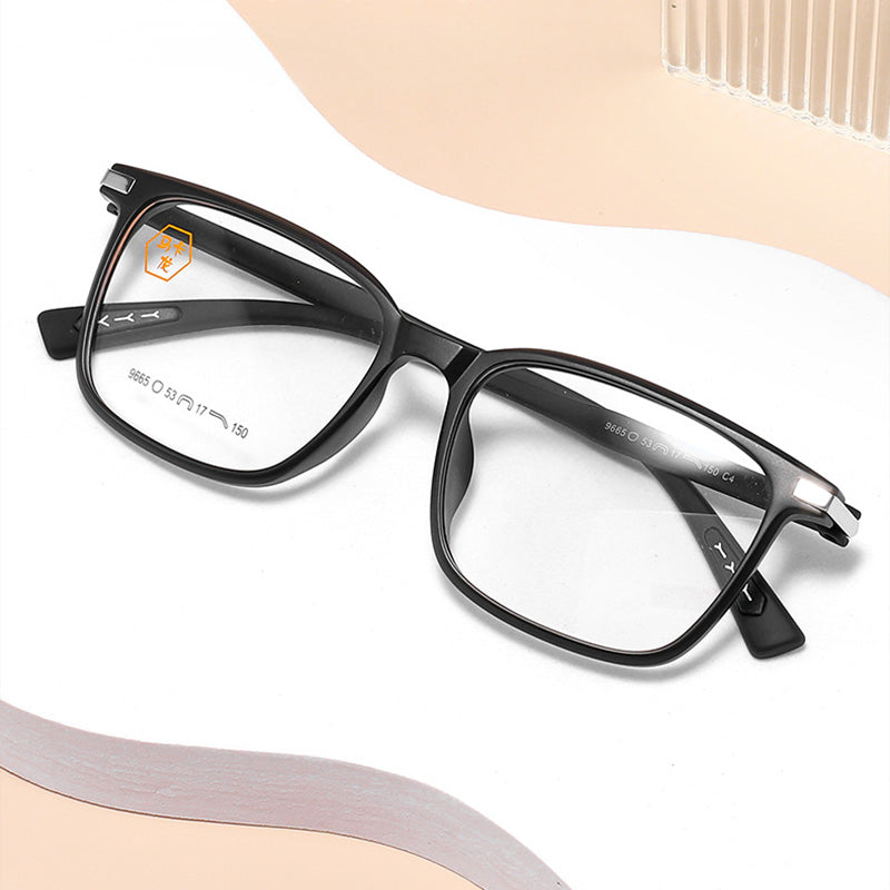 Rectangle TR Plastic Full Rim Prescription Glasses Unisex 9665MKL