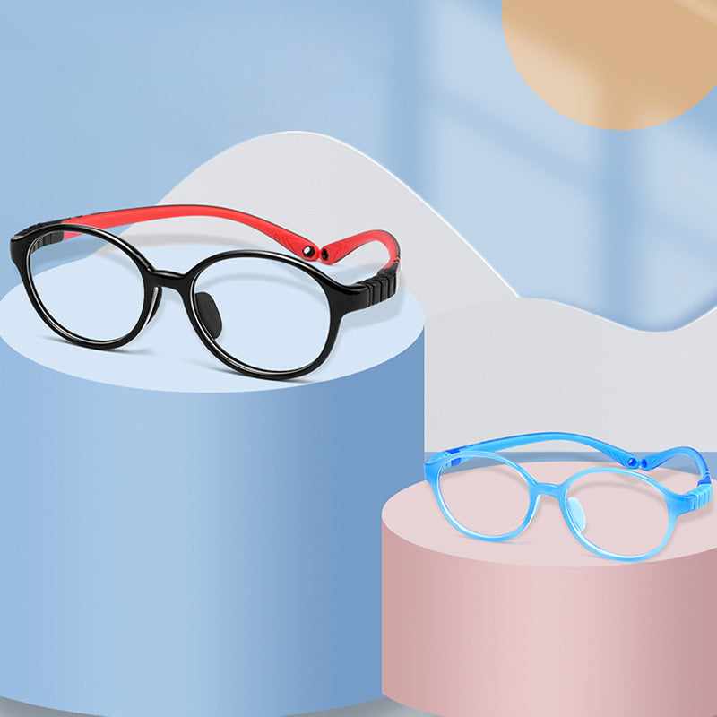 Silicone Flexible Eyeglasses Children's Glasses Frames Including Glasses Strap 9022ET