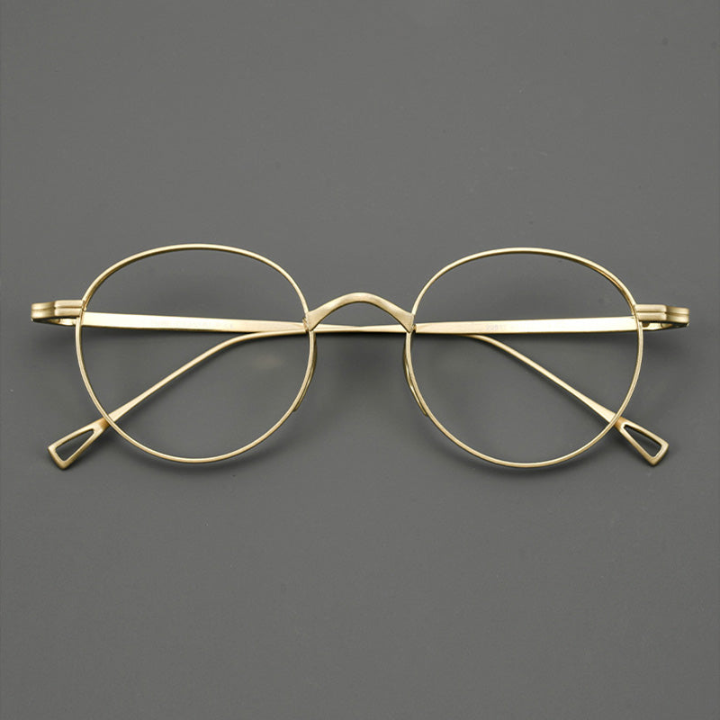 Oval Titanium Full Rim Prescription Eyeglasses Spectacles Frames Suitable For High Myopia 20811Y