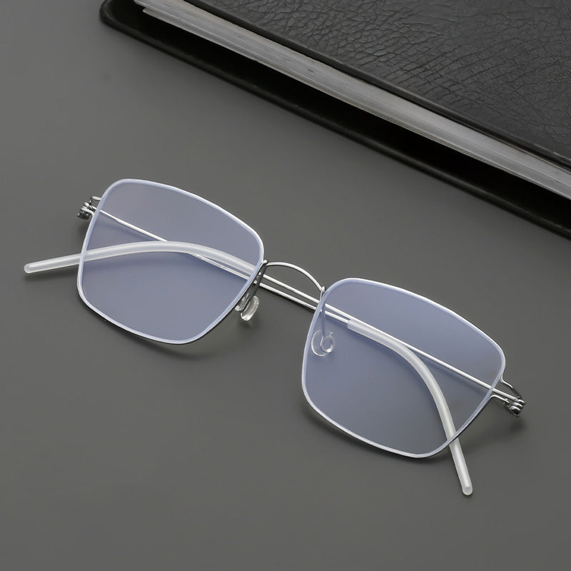Super light Rectangle Titanium Metal Full Rim Prescription Glasses Spectacles Frames Unisex HYD0175