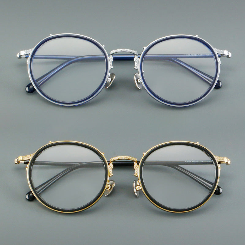 Oval Acetate Full Rim Prescription Glasses Spectacles Frames N-044