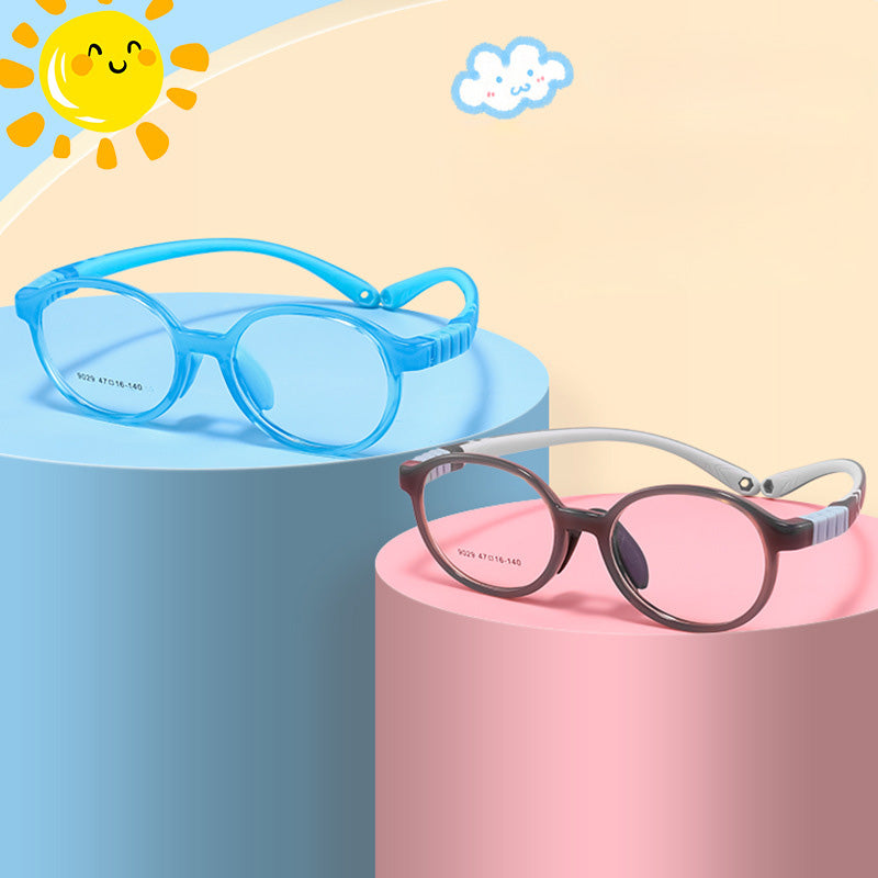 Silicone Flexible Eyeglasses Children's Glasses Frames Including Glasses Strap 9029ET