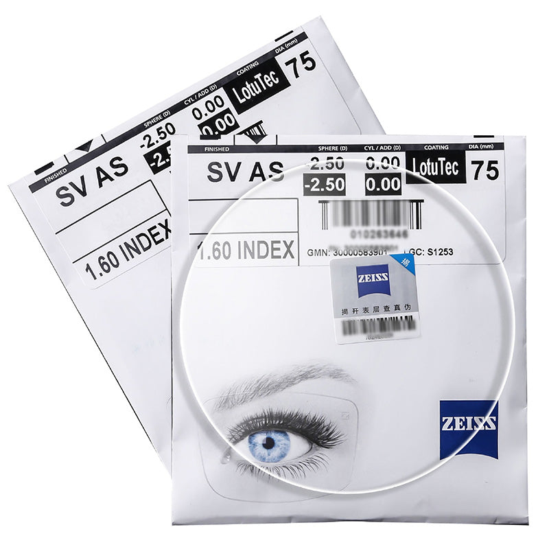 Zeiss® A Series Aspherical Resin Single Vision Lenses LotuTec® Coating