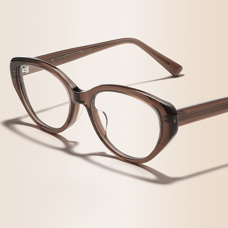 Cateye Acetate Full Rim Prescription Eyeglasses Spectacles Frames Y8045X