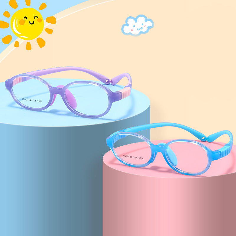 Silicone Flexible Eyeglasses Children's Glasses Frames Including Glasses Strap 9030ET