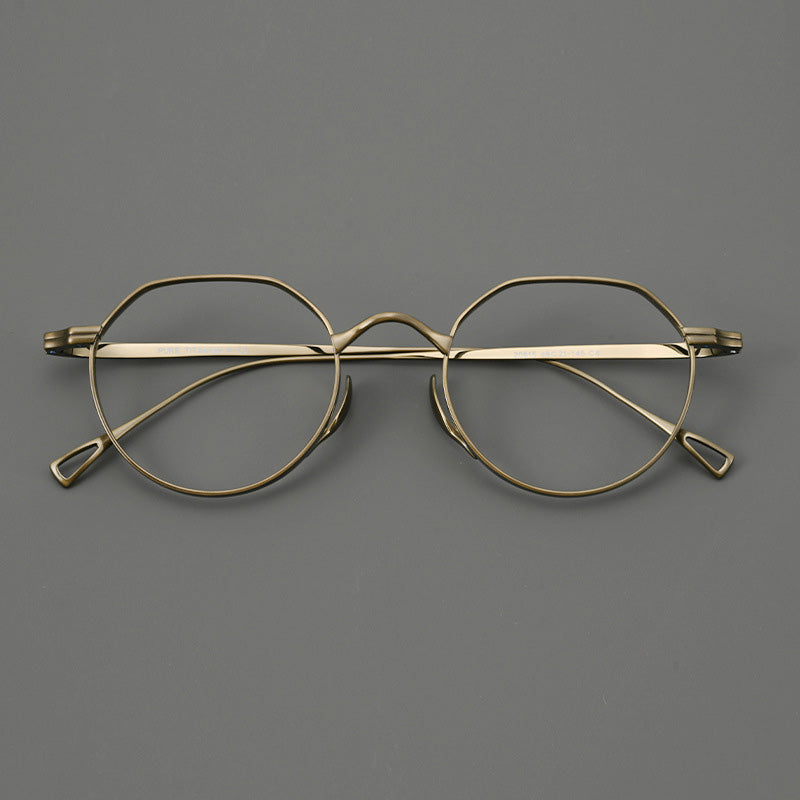 Oval Titanium Full Rim Prescription Eyeglasses Spectacles Frames Suitable For High Myopia 20815Y