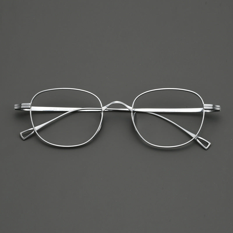 Oval Titanium Full Rim Prescription Eyeglasses Spectacles Frames Suitable For High Myopia 20869Y