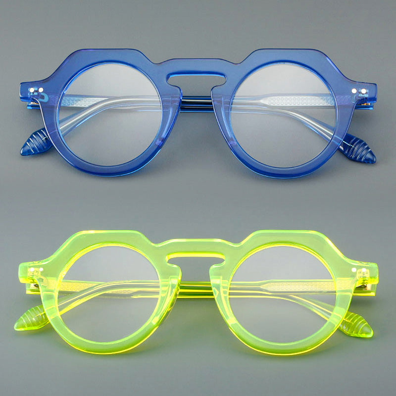 Crown Panto Acetate Full Rim Prescription Glasses Spectacles Frames 1179