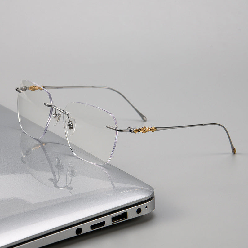 Unisex frameless glasses in various styles and colors 1910TI