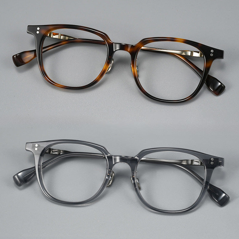 Oval Acetate Titanium Full Rim Prescription Glasses Spectacles Frames M8150S