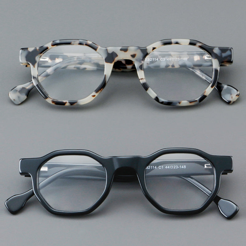 Geometric Acetate Full Rim Prescription Glasses Spectacles Frames XB2114