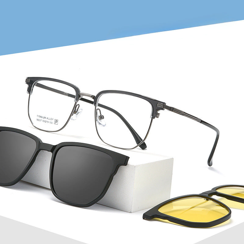 Magnetic Clip On Night Driving Glasses or Sunglasses or Prescription Eyeglasses 98207X