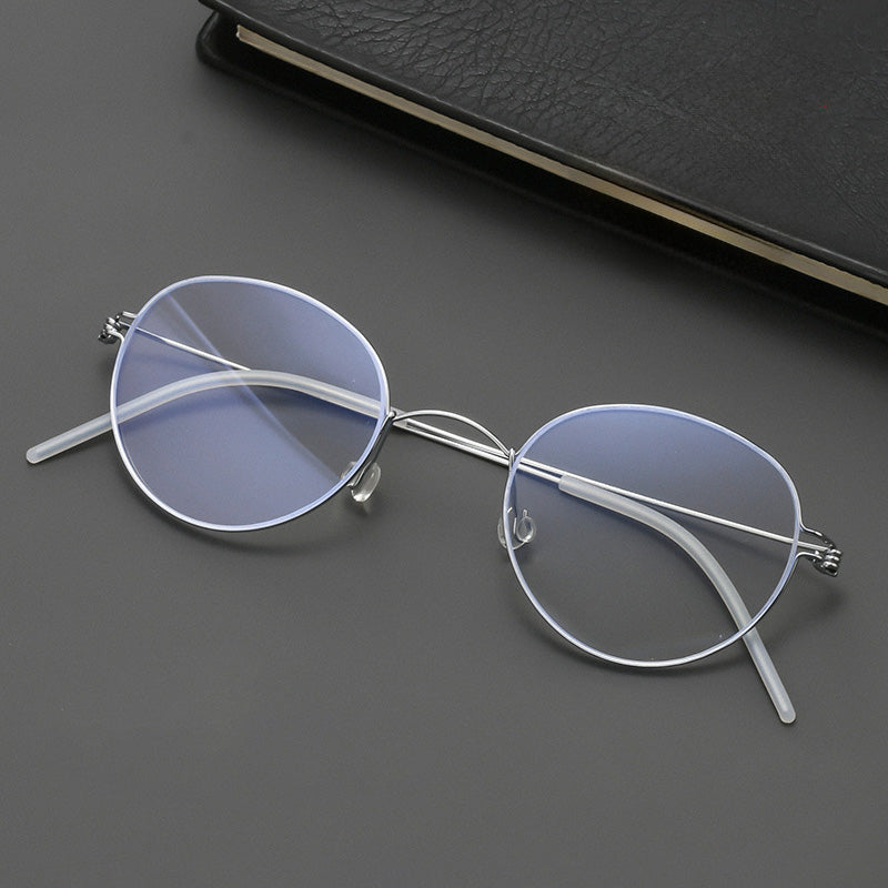 Super light Oval Titanium Metal Full Rim Prescription Glasses Spectacles Frames Unisex HYD0178Y