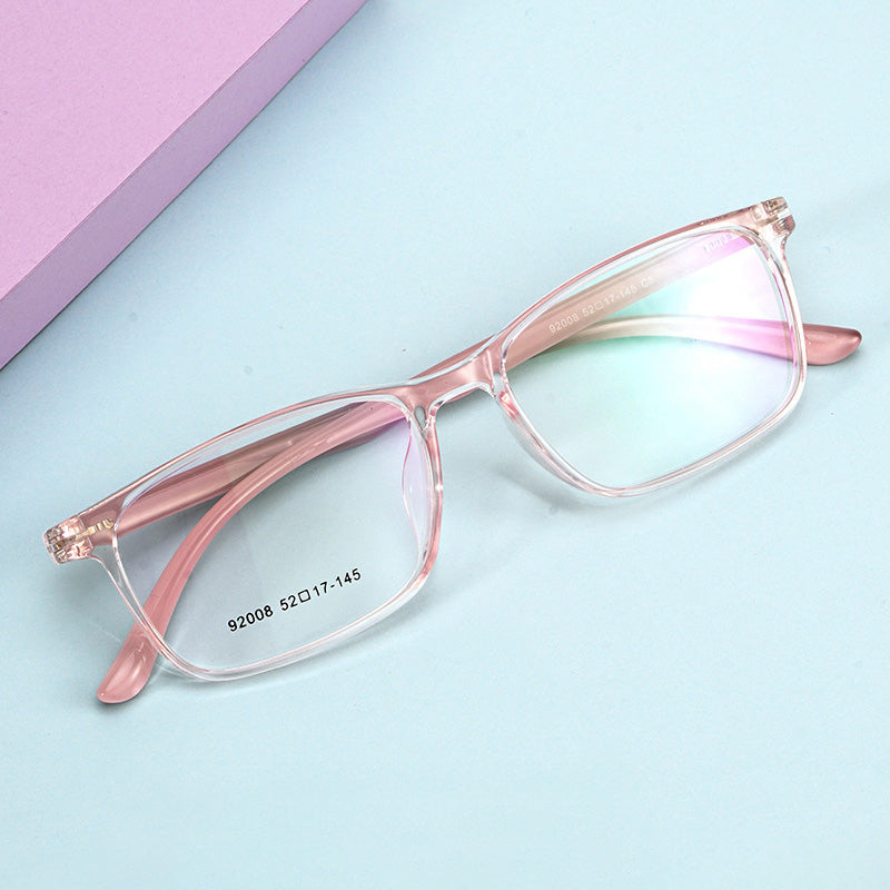 Rectangle Full Rim TR Prescription Glasses Spectacles Unisex 06-92008