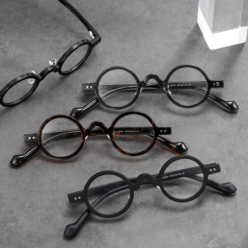Small Round Acetate Full Rim Prescription Eyeglasses Spectacles Frames X1-15506