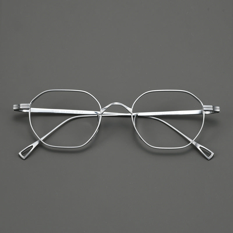 Rectangle Titanium Full Rim Prescription Eyeglasses Spectacles Frames Suitable For High Myopia 20875Y