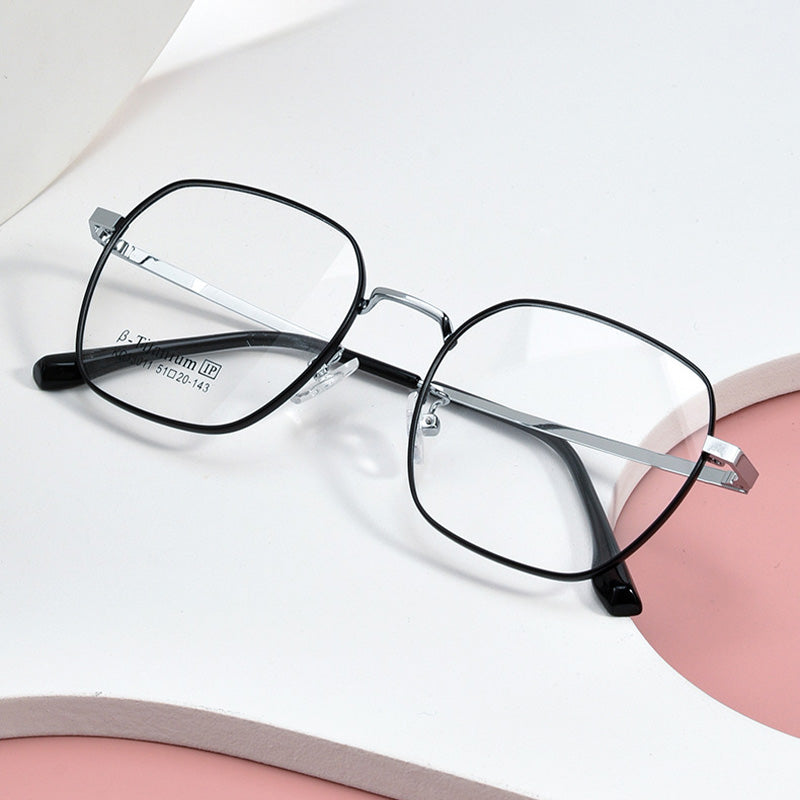 Rectangle Metal Full Rim Prescription Glasses Spectacles Frames KO33011K