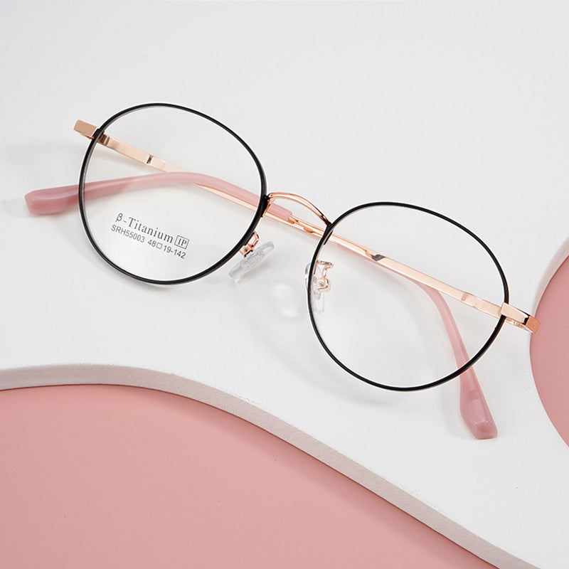 Oval Metal Full Rim Prescription Glasses Spectacles Frames SRH55003K