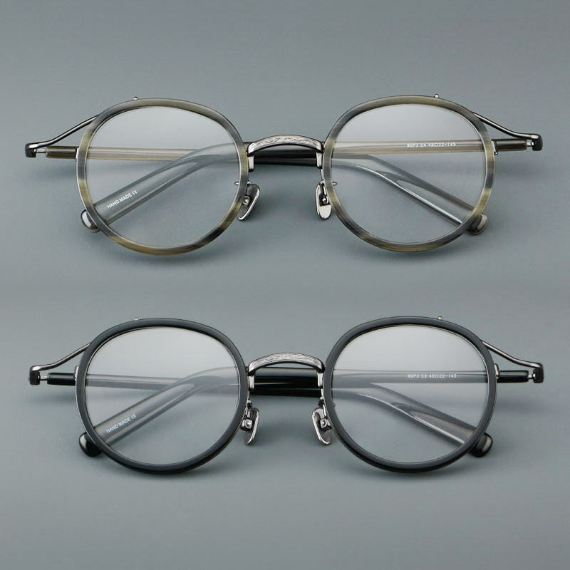 Oval Acetate Full Rim Prescription Glasses Spectacles Frames MOP3